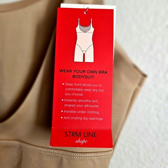 NWT STRM LINE Shape Wear your Own Bra Bodysuit Sz L - Picture 2 of 3